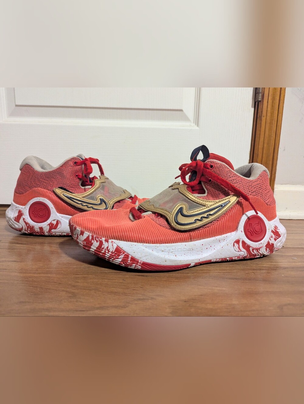 Nike KD Trey 5 X University Red Metallic Gold Size 14 Mens Basketball Shoes